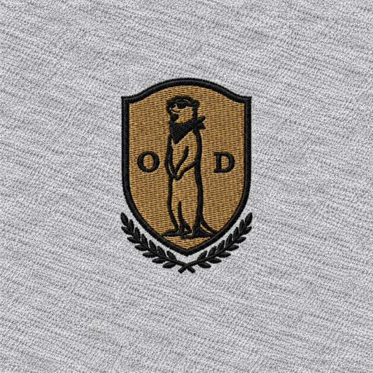 Grey Heritage Crest Embroidered Oversized T-Shirt
