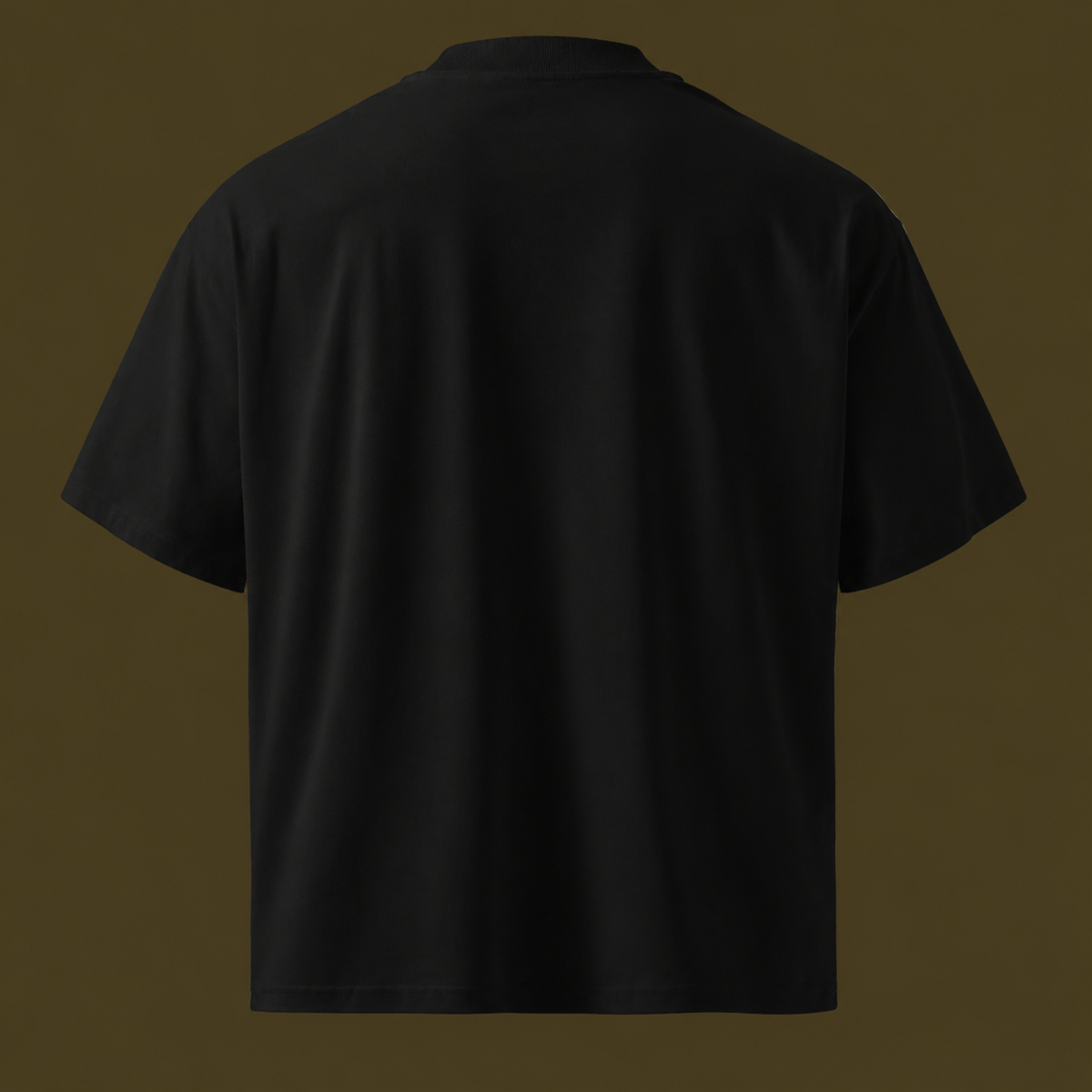 Black Signature Otter Embroidered Oversized Unisex T-Shirt
