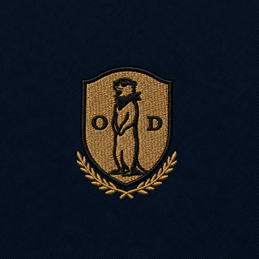 Navy Heritage Crest Embroidered Oversized T-Shirt