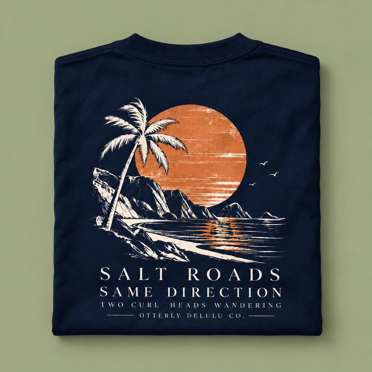 Salt Roads Same Direction, Otterly Delulu x Two Curly Heads Wandering, Oversized T-Shirt